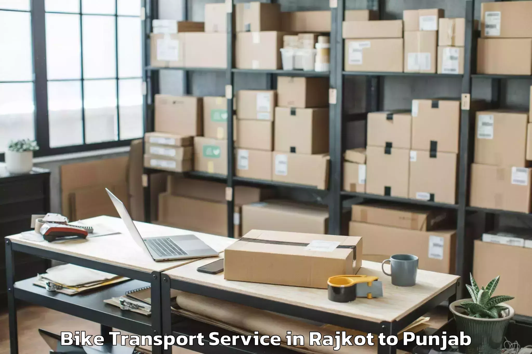 Book Rajkot to Mall Of Amritsar Bike Transport Online